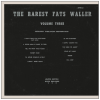 Rarest Fats Waller - Volume Three [Vinyl]
